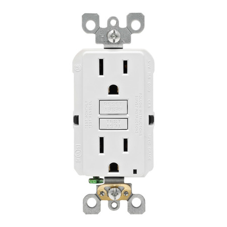 LEVITON Gfci St Recept 15A Wht GFNT1-0KW